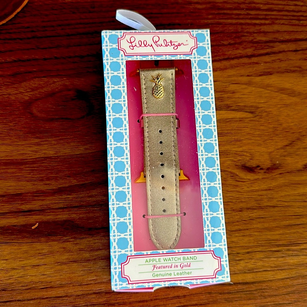 Gold metallic Lilly Pulitzer band for Apple Watch